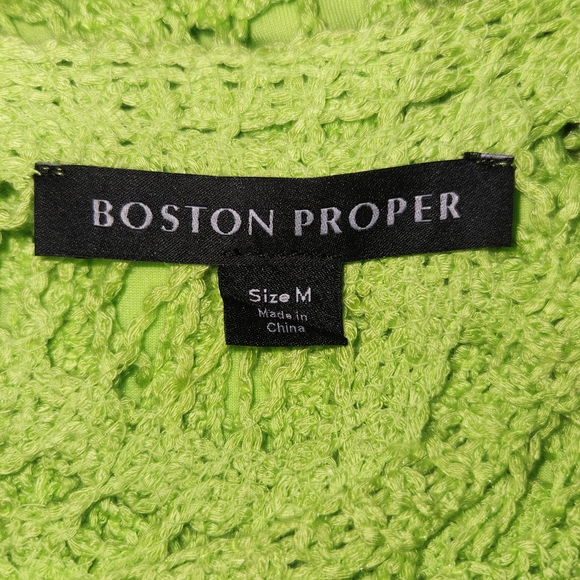 Boston Proper Sleeveless Crochet Dress - Vibrant Green size M. #E04 - Picture 8 of 16